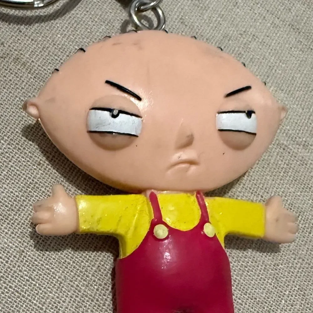 Stewie Griffin Family Guy 2004 Keychain by NJ Croce Co. Vintage Cartoon Figure